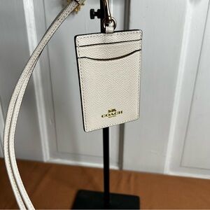 COACH ID Laynard- leather chalk white